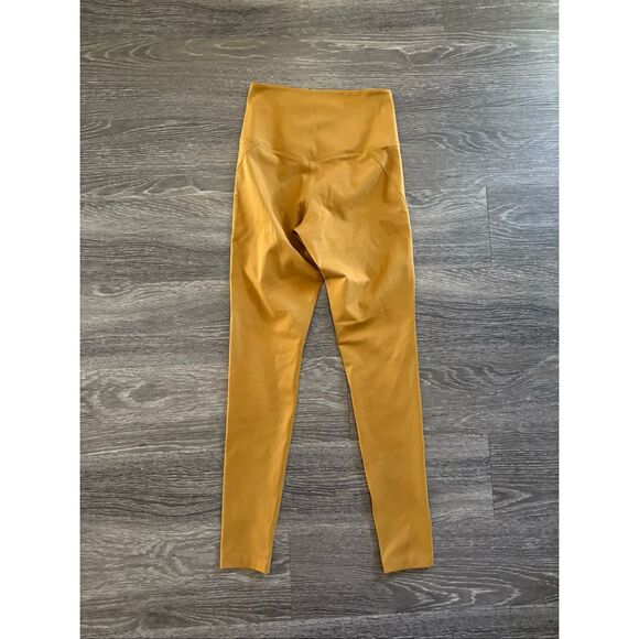Girlfriend Collective Mustard Yellow High Waisted Leggings Size XS - Picture 3 of 5
